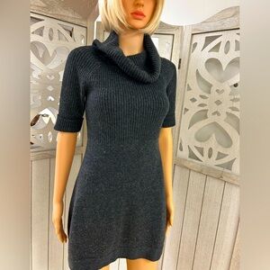 Ann Taylor Loft Charcoal Gray Sweater Dress Size Medium